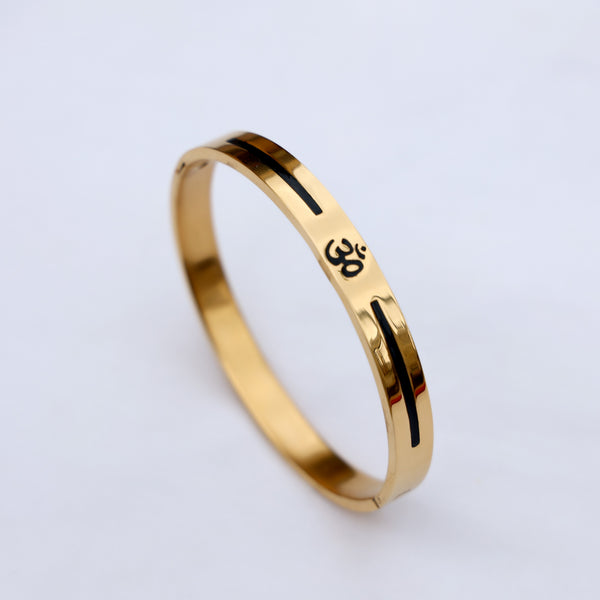 Shiva Om 100% 24k Gold Plated Bracelet