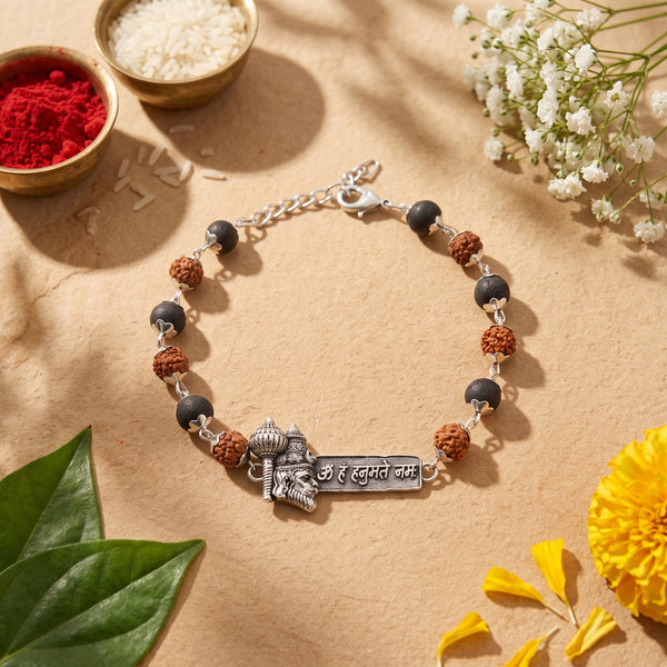 Hanumanji Rudraksha Karungali Bracelet