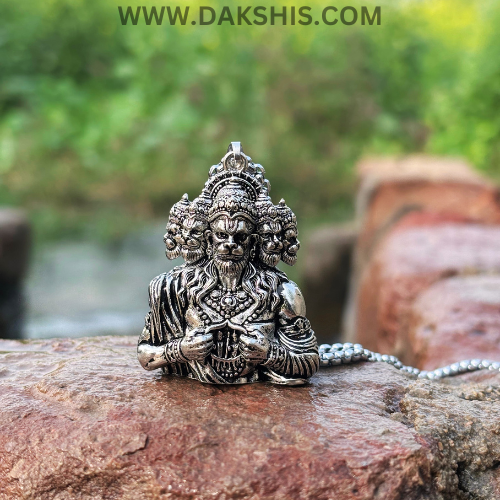 Lord Hanuman Locket With Silver Chain