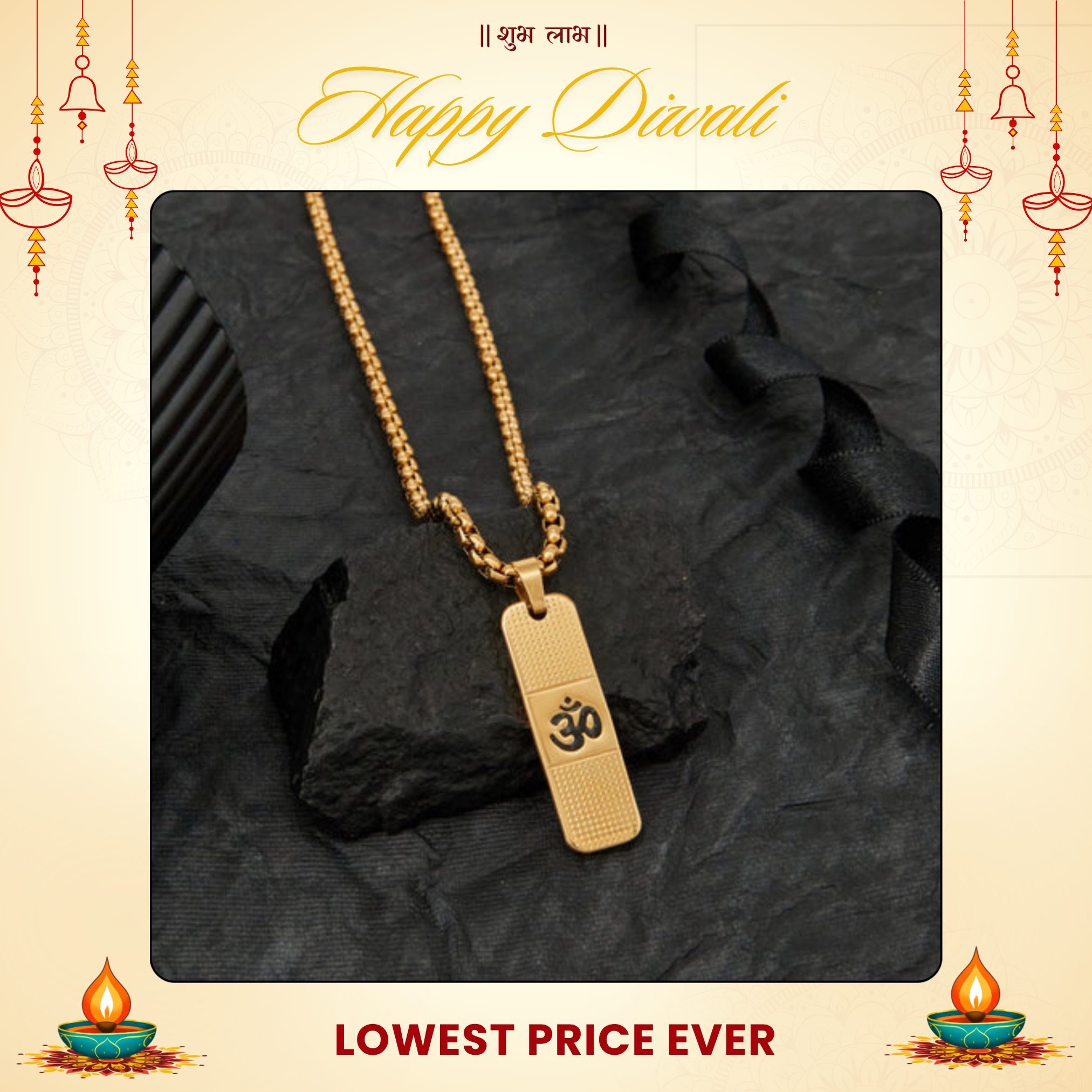 24K Gold Plated OM Necklace