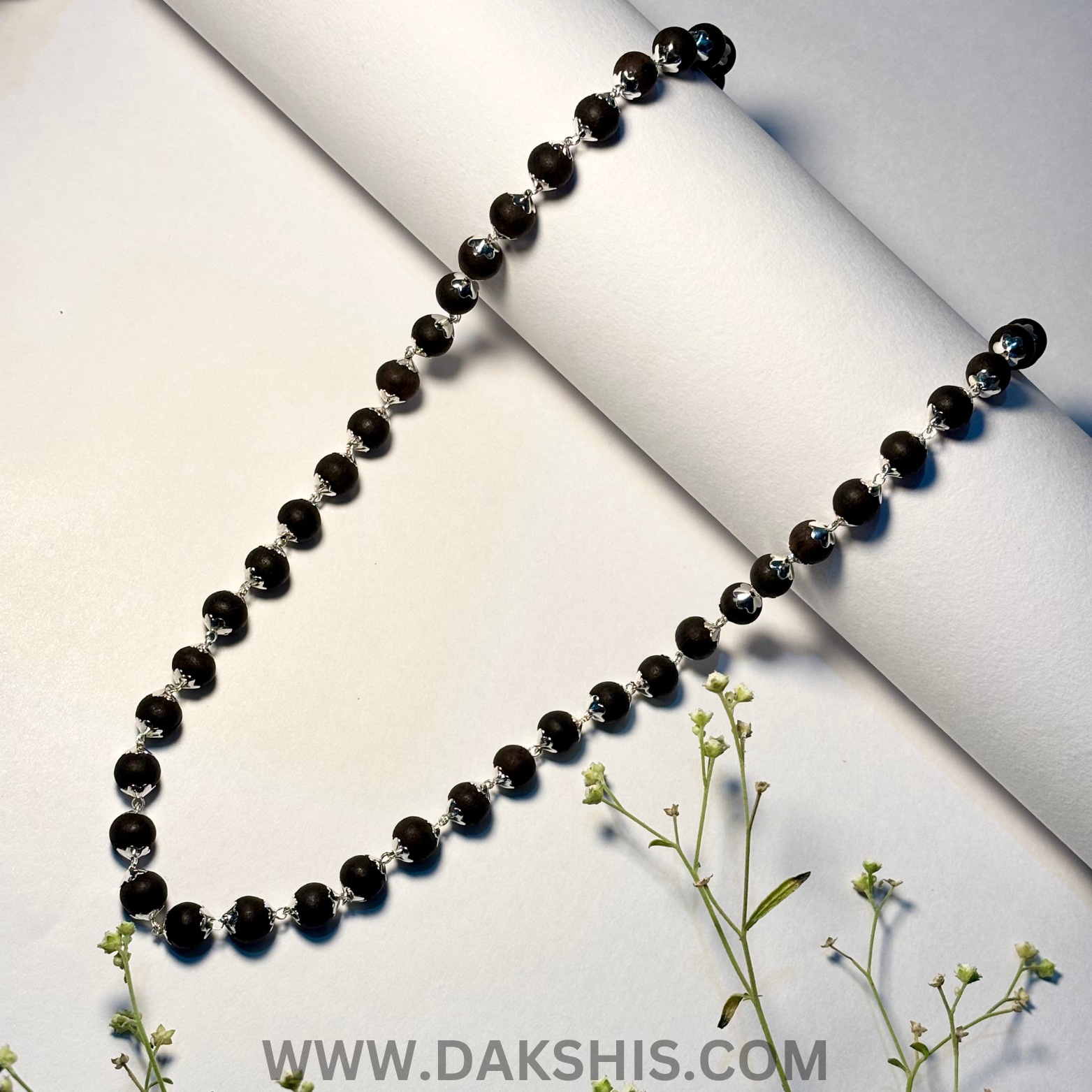 Karungali Silver Cap Malai - Certified