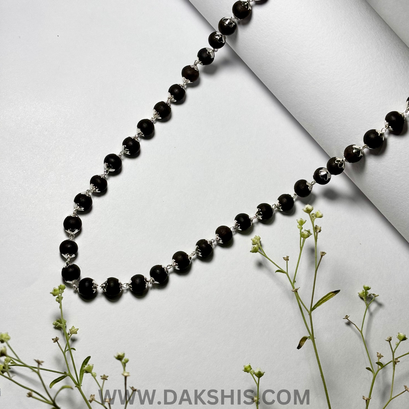 Karungali Silver Cap Malai - Certified