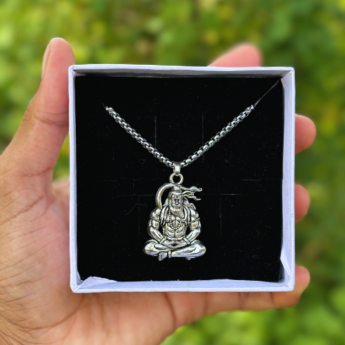 Silver Plated Hanuman Locket With Chain