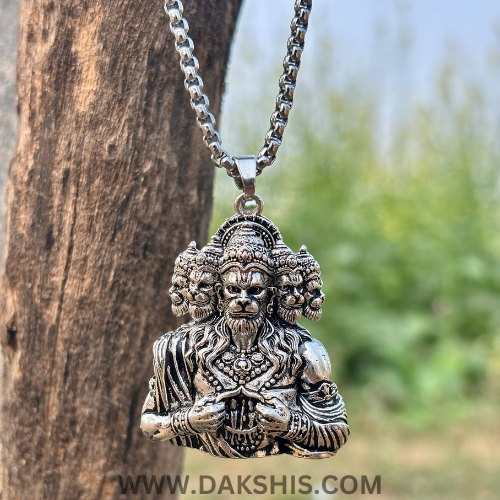 Lord Hanuman Locket With Silver Chain