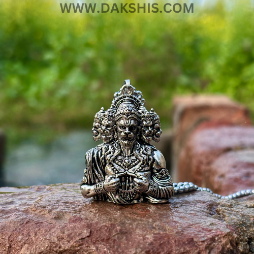 Lord Hanuman Locket With Silver Chain