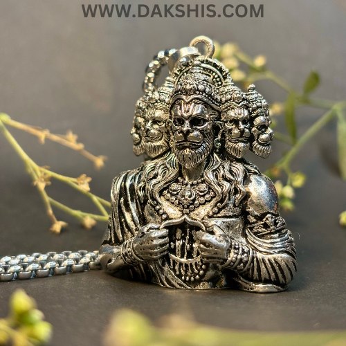 Lord Hanuman Locket With Silver Chain