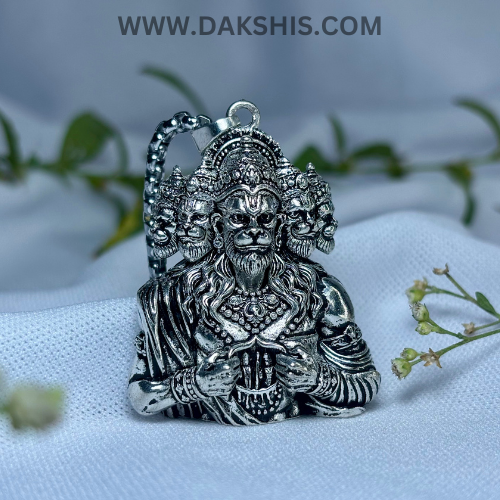 Lord Hanuman Locket With Silver Chain