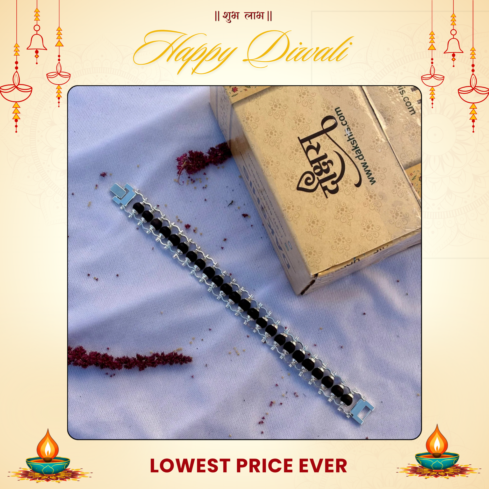 Silver Plated Karungali Bracelet