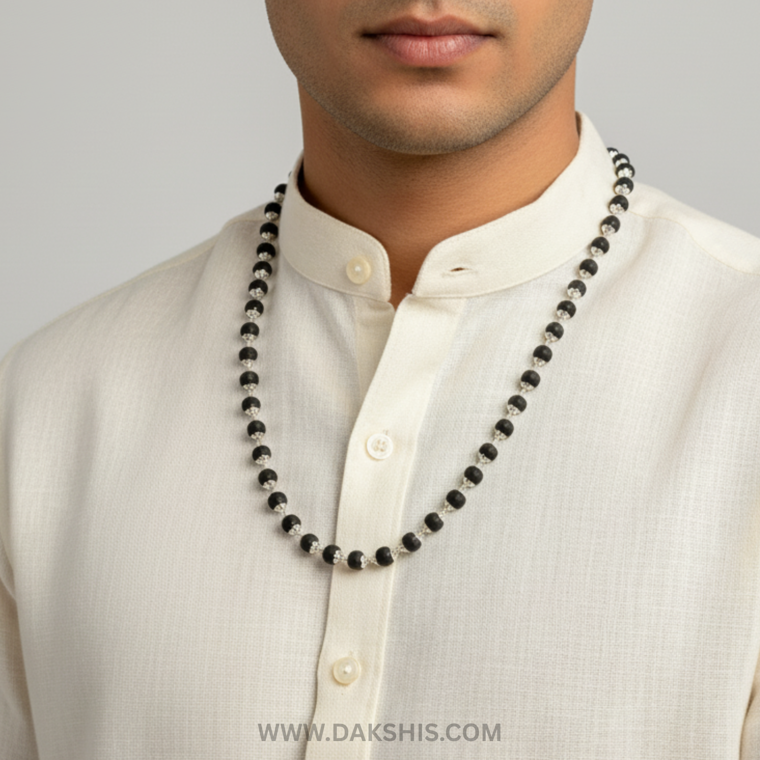 Karungali Silver Cap Malai - Certified