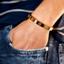 Carved Om 24k Gold Plated Bracelet