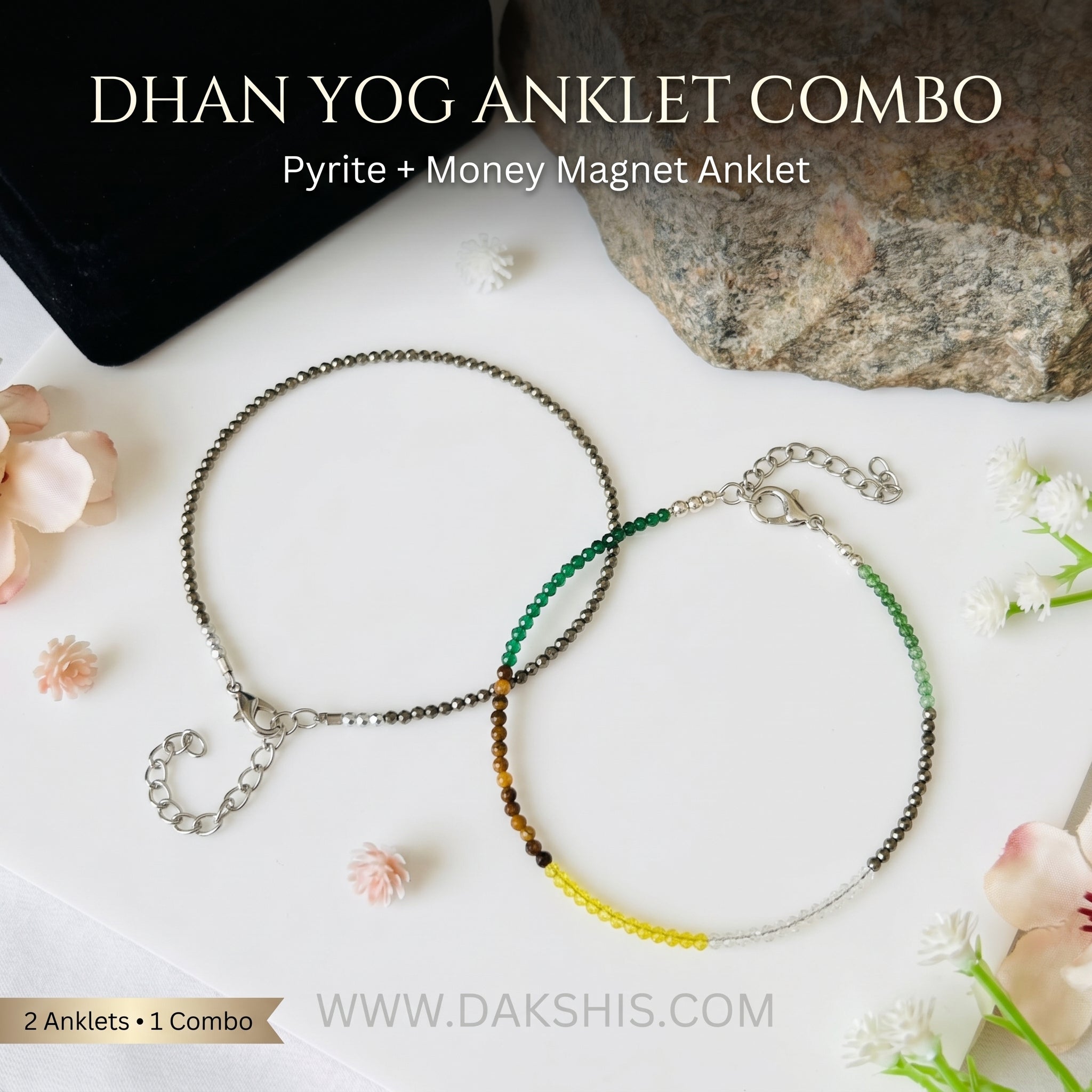 Dhan Yog Anklet Combo ( Pyrite + Money Magnet Anklet )