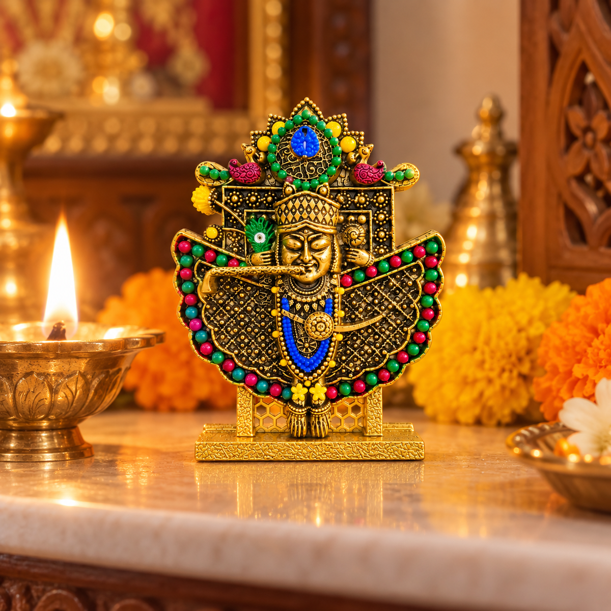 Sanwariya Seth Ji Murti – Gold Plated