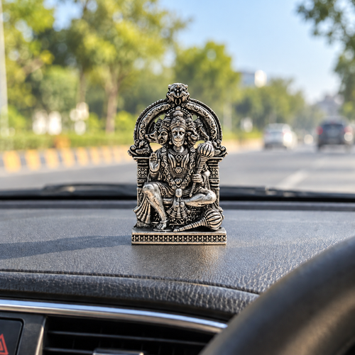 Divine Panchmukhi Bajrangbali Murti - Silver Plated