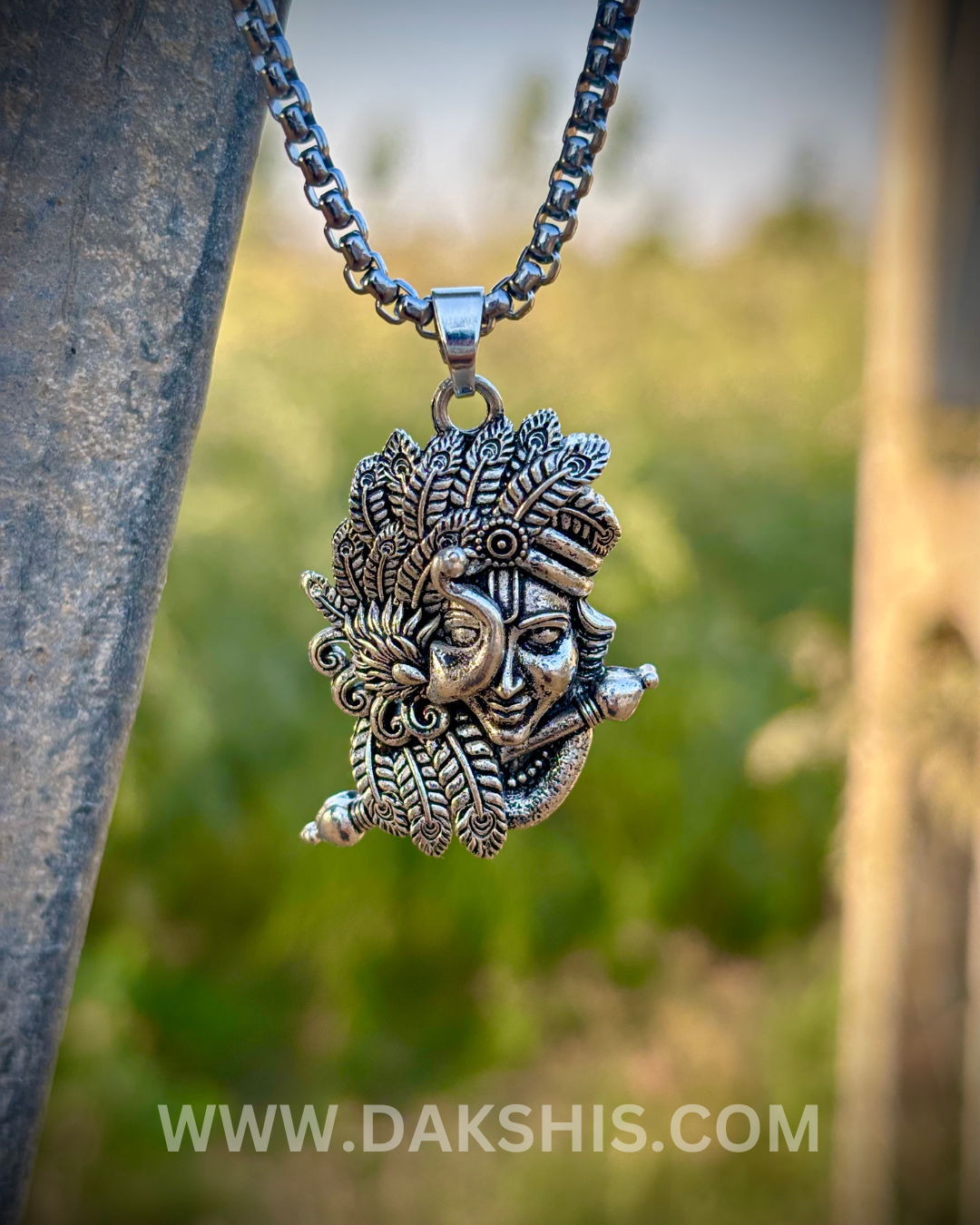 Silver Plated Krishna Necklace