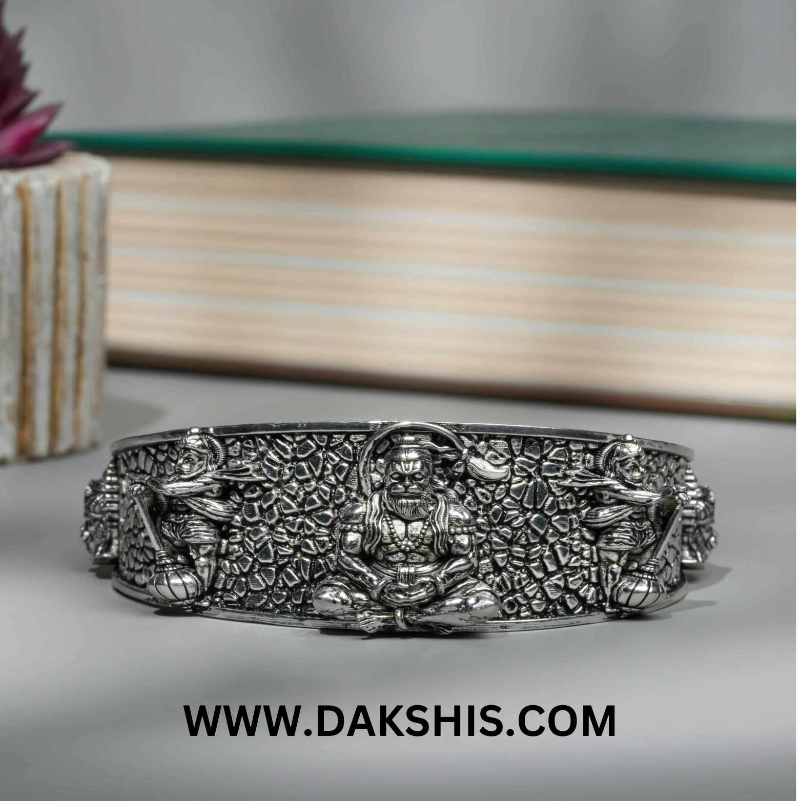 Silver Plated Hanumanji Kada