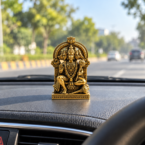 Divine Panchmukhi Bajrangbali Murti - Gold Plated