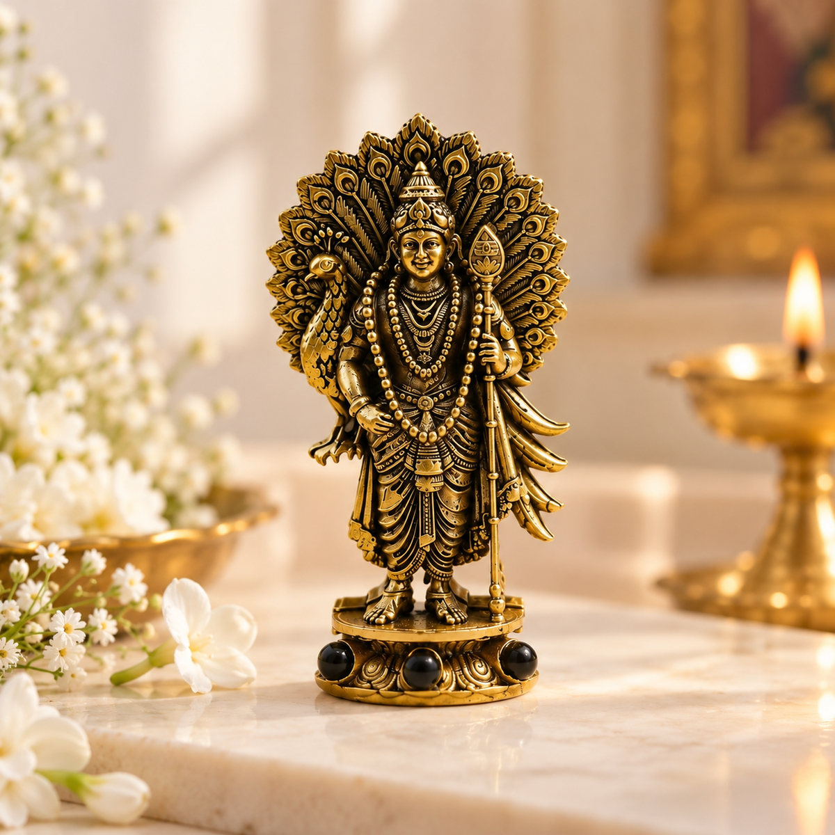 Divine Murugan Sakti Murti -  Gold Plated