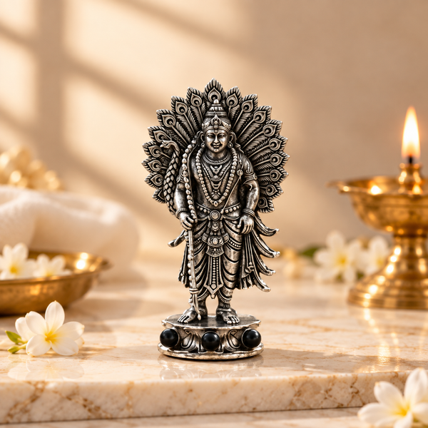 Divine Murugan Sakti Murti -  Silver Plated