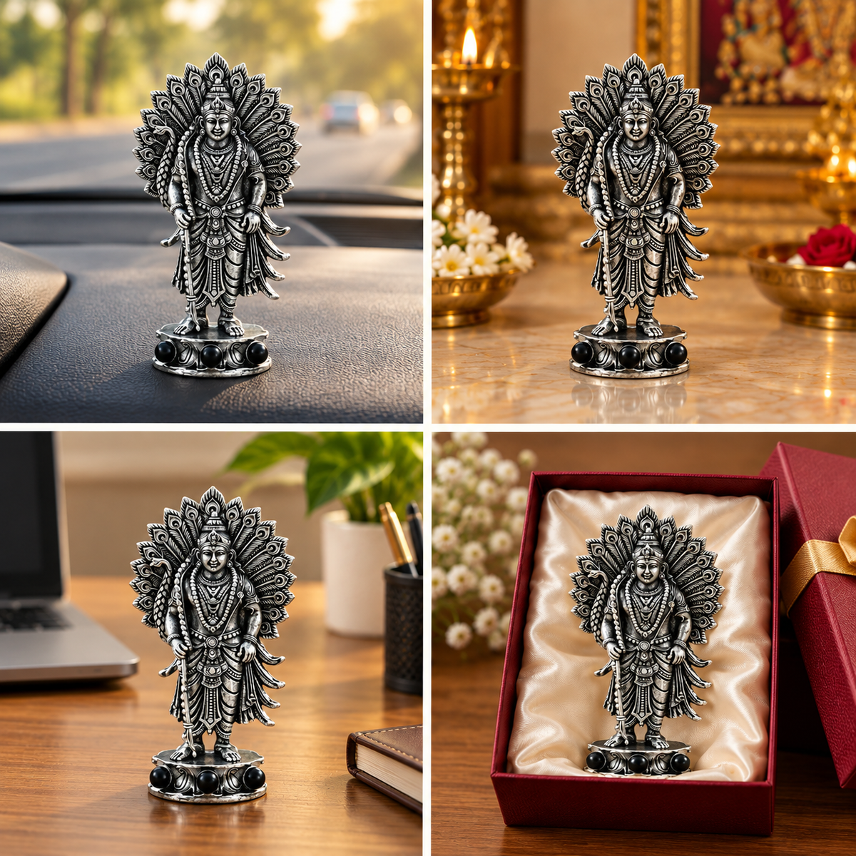 Divine Murugan Sakti Murti -  Silver Plated