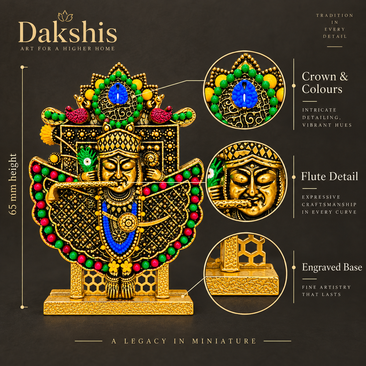 Sanwariya Seth Ji Murti – Gold Plated