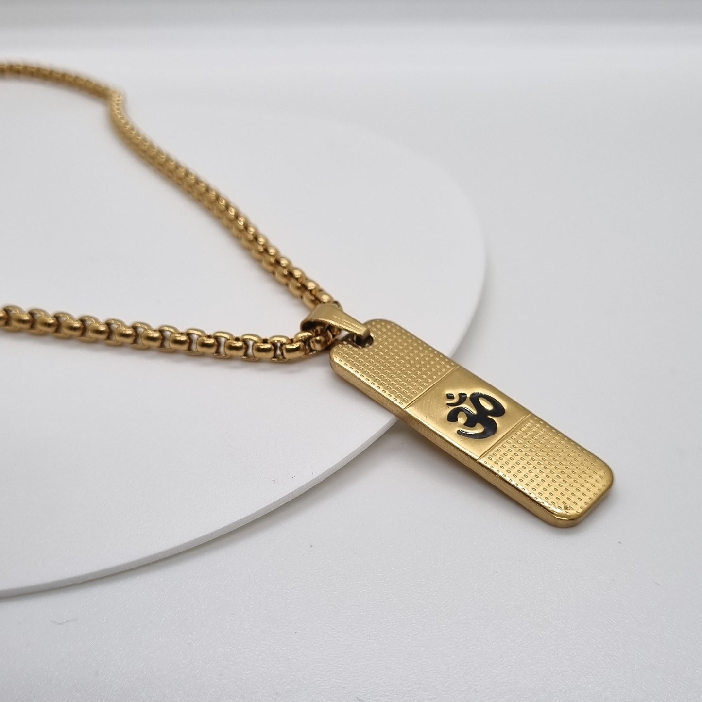 Gold plated Om and Ram necklace ( Buy 1 Get 1 Free )