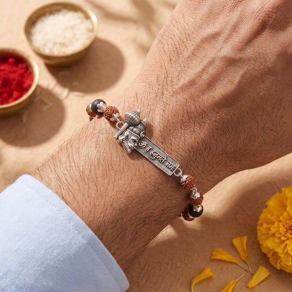 Hanumanji Rudraksha Karungali Bracelet