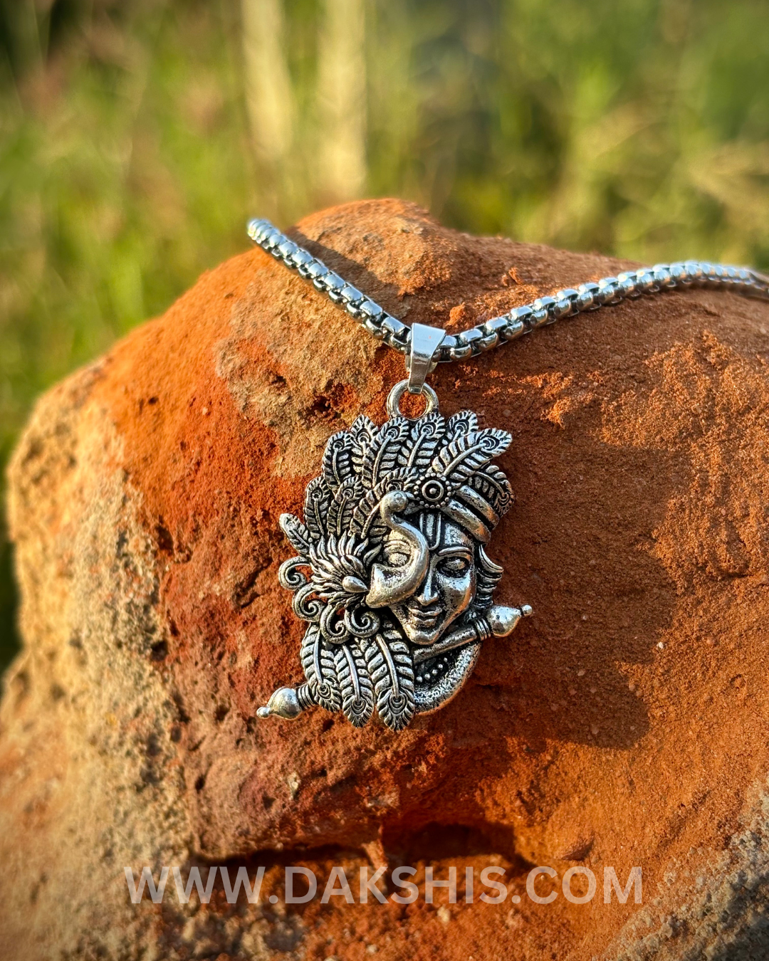 Silver Plated Krishna Necklace