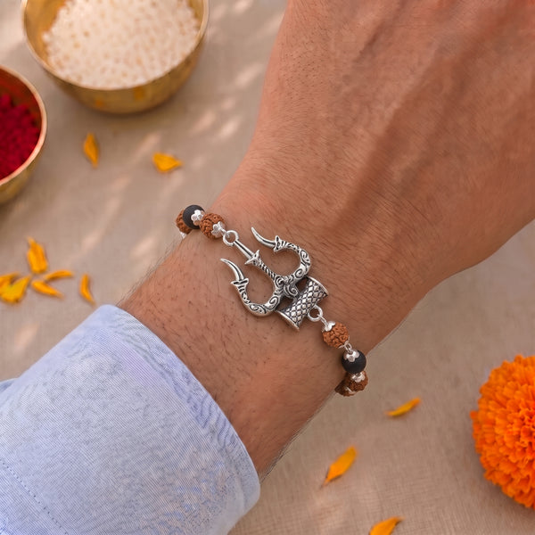 Trishool Karungali Rudraksha Rakhi - 2 Rakhi