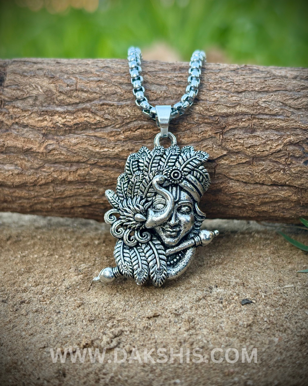 Silver Plated Krishna Necklace