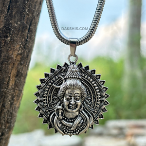 Silver Mahadev Locket With Snake Chain – DAKSHIS