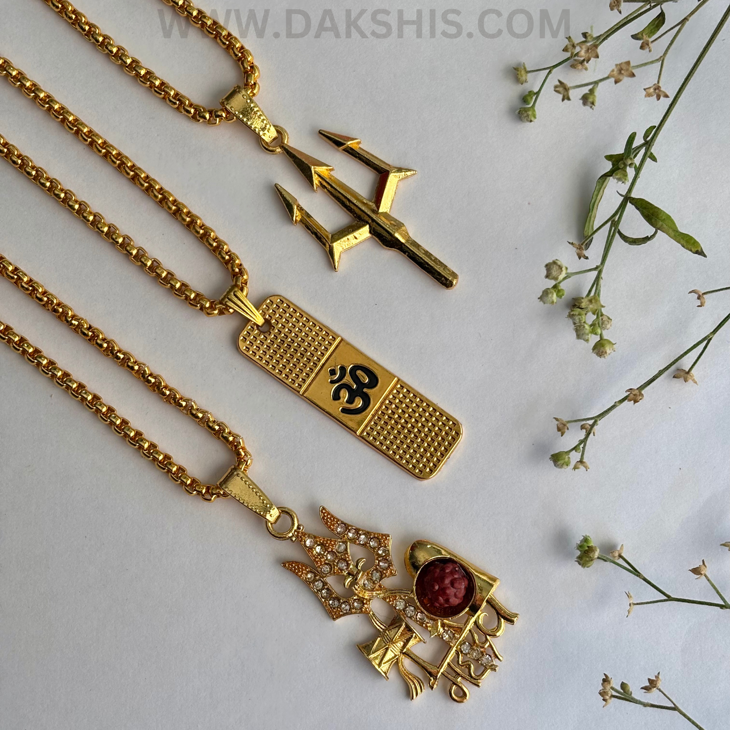 Lord Mahadev Necklace Combo ( BUY 1 GET 2 FREE )