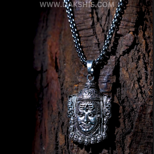 Silver Plated Mahakal Necklace