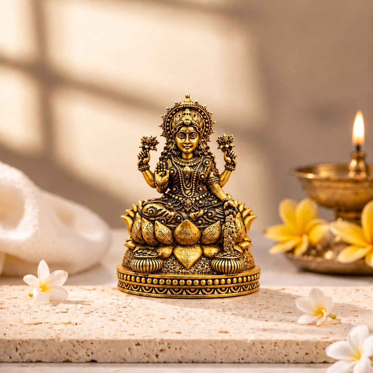 Shri Lakshmi Ji Murti – Gold Plated | Dhanteras Special