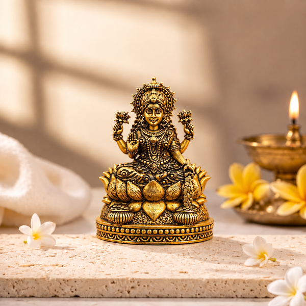 Shri Lakshmi Ji Murti – Gold Plated | Dhanteras Special
