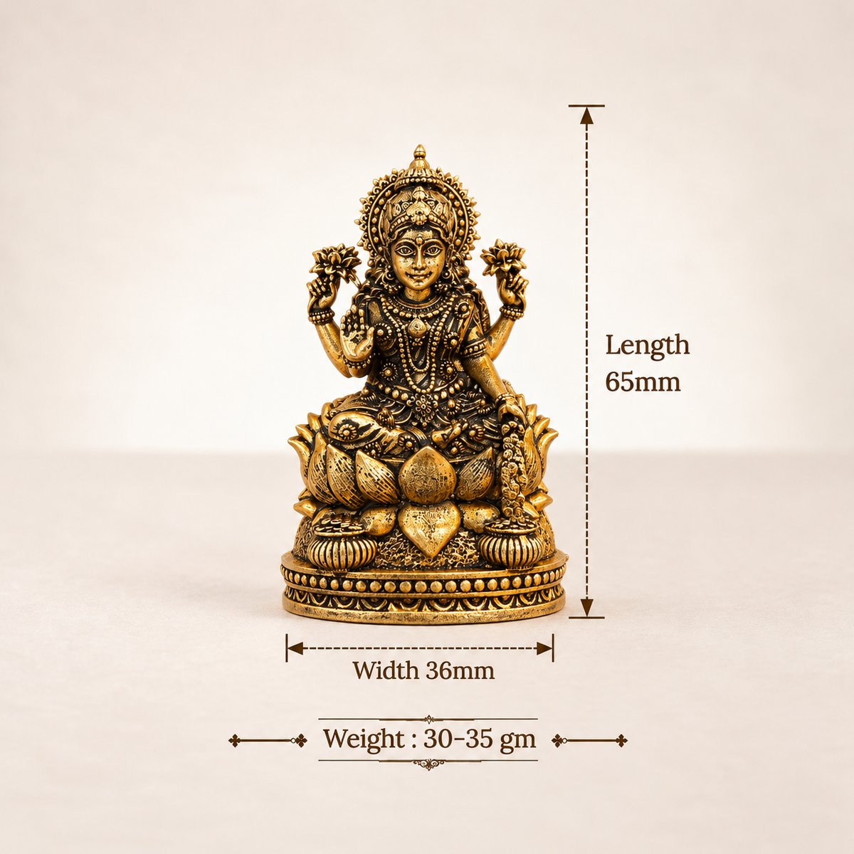 Shri Lakshmi Ji Murti – Gold Plated | Dhanteras Special