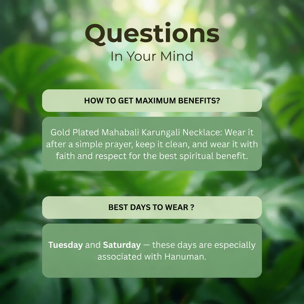 Gold Plated Mahabali Karungali Necklace