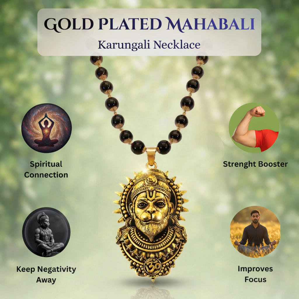 Gold Plated Mahabali Karungali Necklace