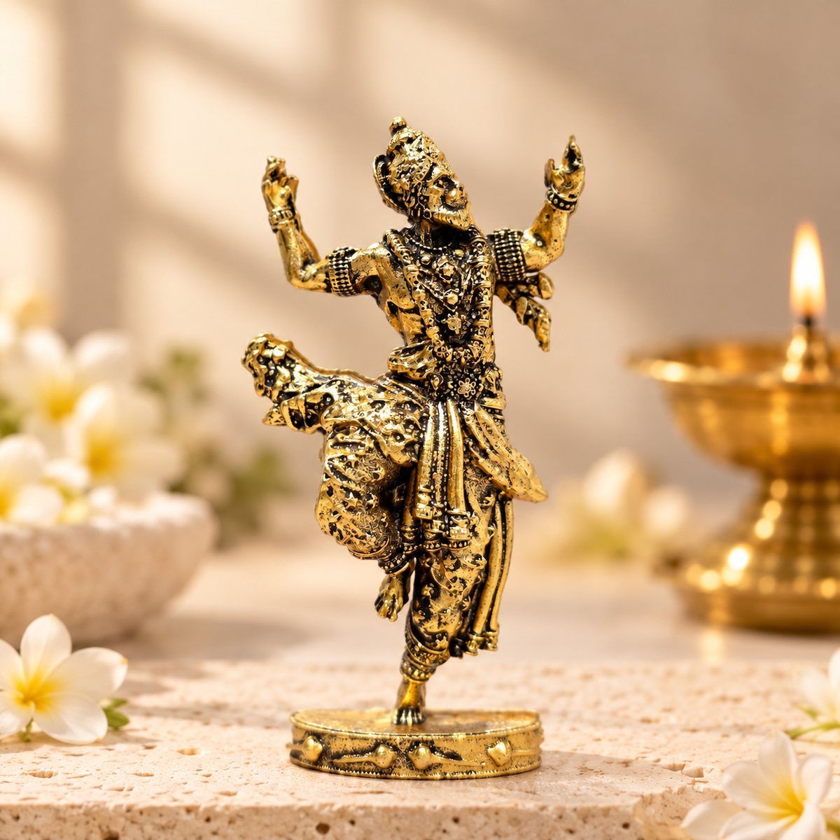 Sita Ram Hanuman Ji Idol – Gold Plated
