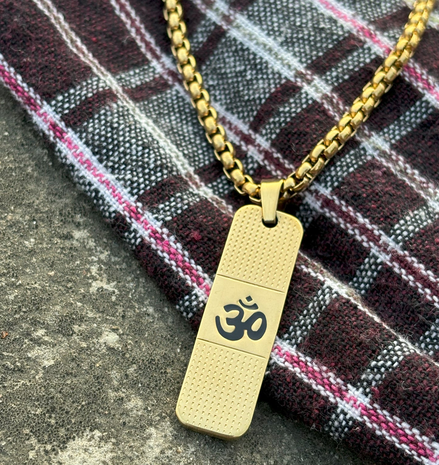 Gold plated Om and Ram necklace ( Buy 1 Get 1 Free )