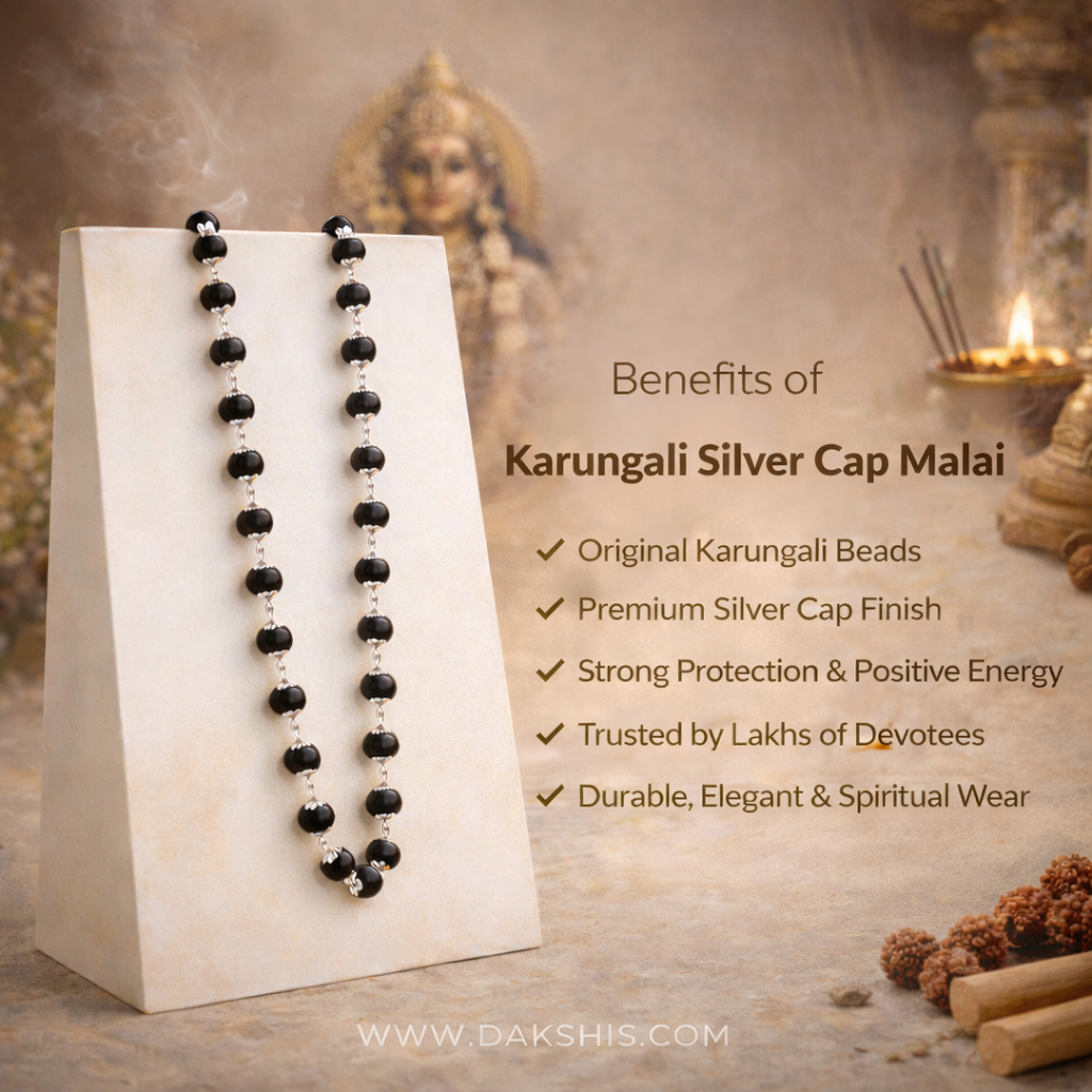 Karungali Silver Cap Malai - Certified