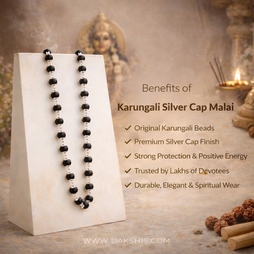 Silver Plated Karungali Malai - Certified