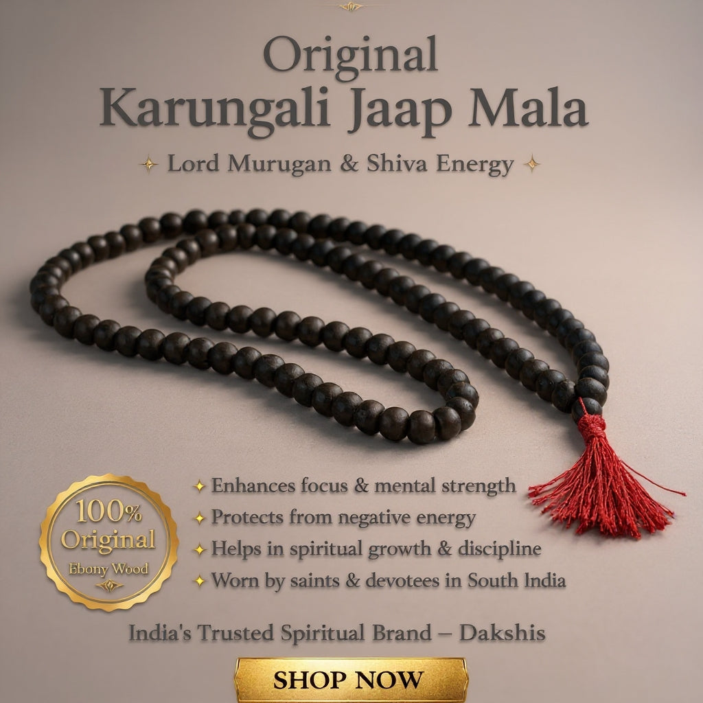 Original Karungali Malai 108 Beads Ebony Wood - Certified