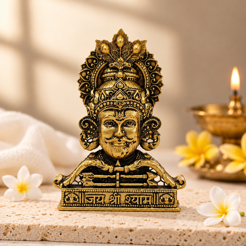 Shri Khatu Shyam Ji Murti – Gold Plated