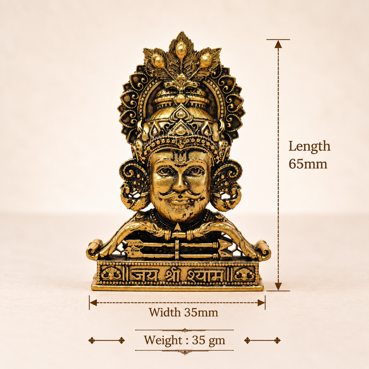 Shri Khatu Shyam Ji Murti – Gold Plated