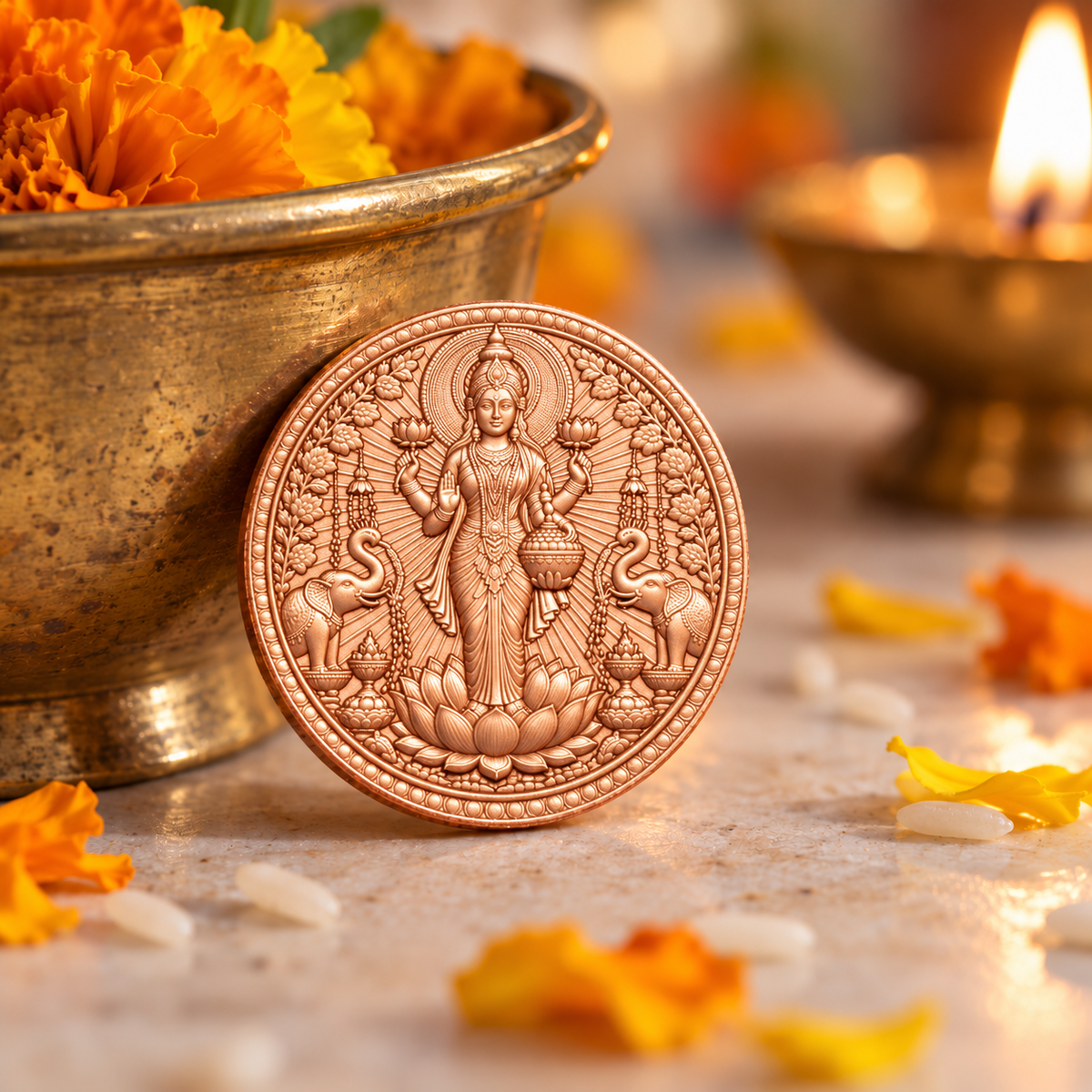 Laxmi ji & Ganesh ji Coin Gold Plated