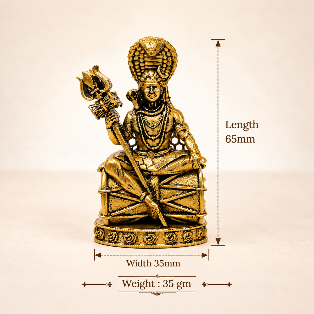Shri Mahadev Ji Murti – Gold Plated
