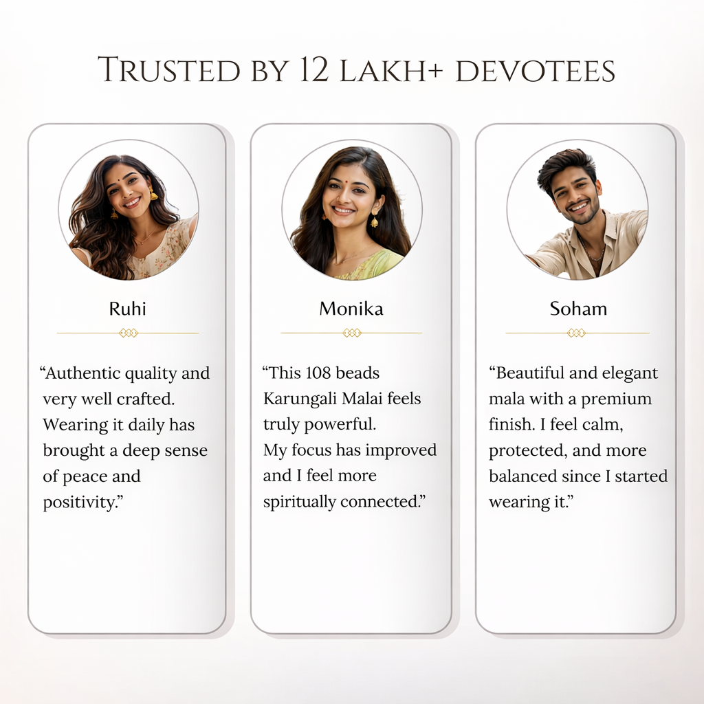 Original Karungali Malai 108 Beads Ebony Wood - Certified