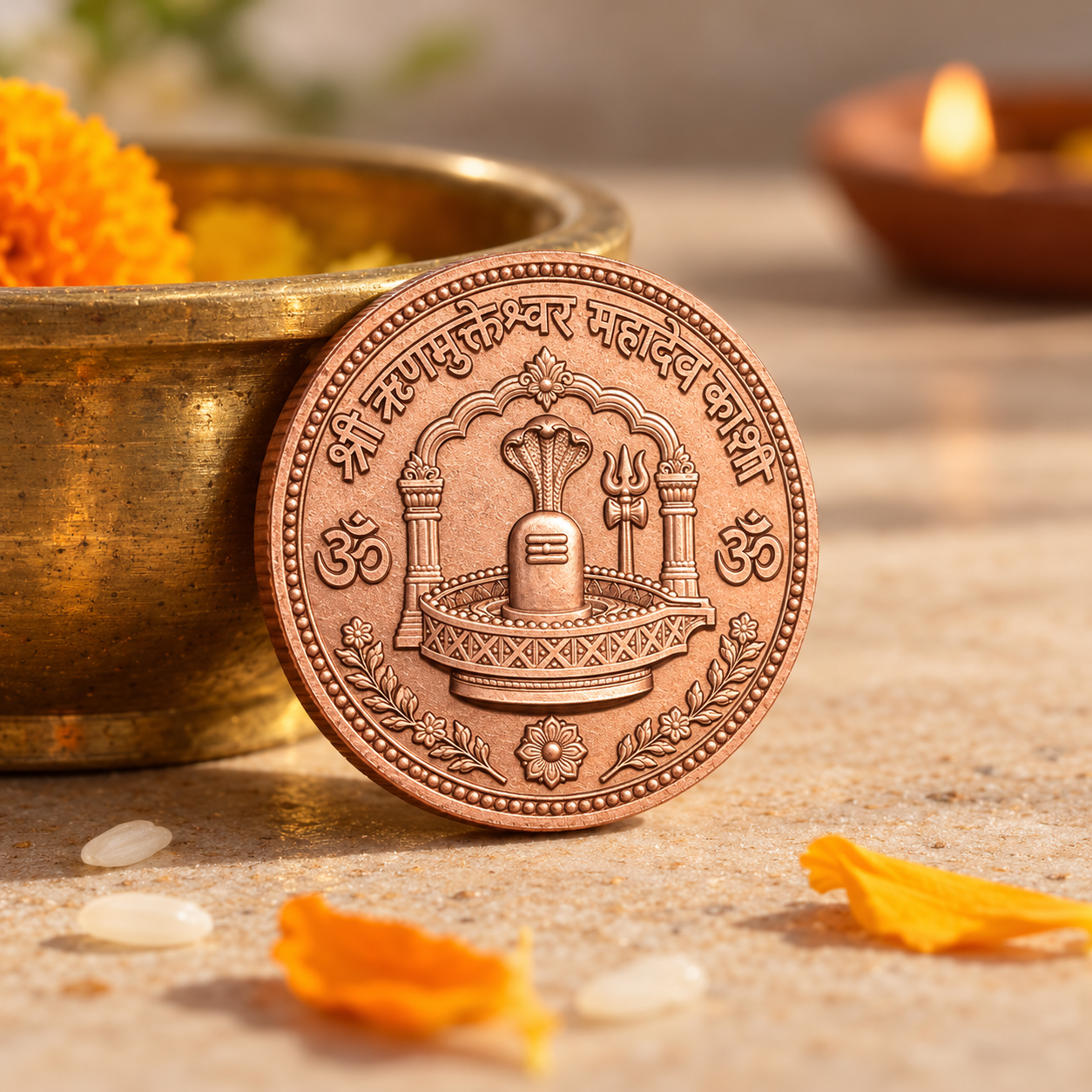 Rinmukteshwar Coin Gold Plated