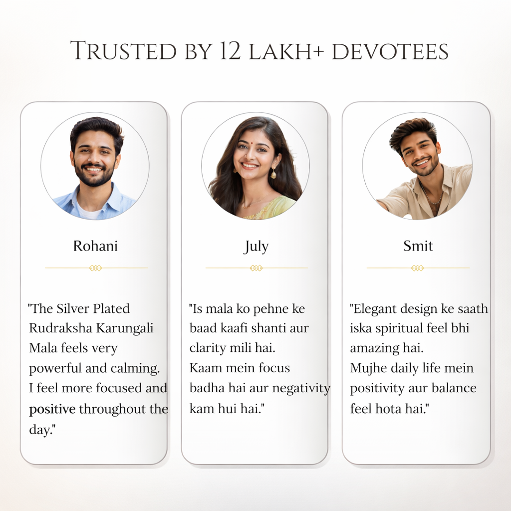 Silver Plated Rudraksha Karungali Mala