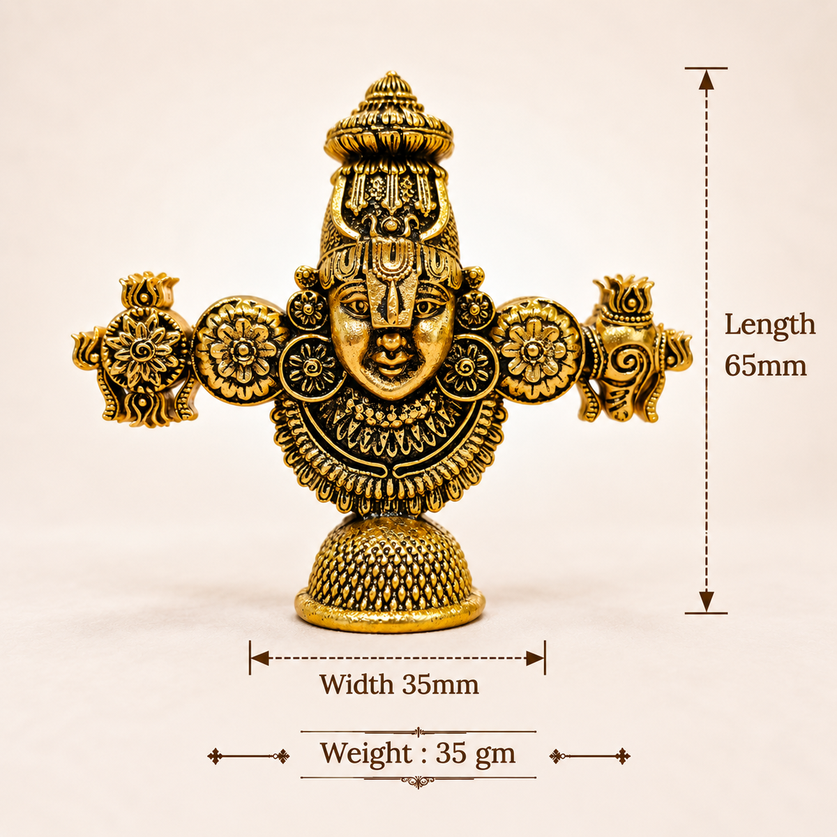 Shri Tirupati Balaji Ji Murti – Gold Plated